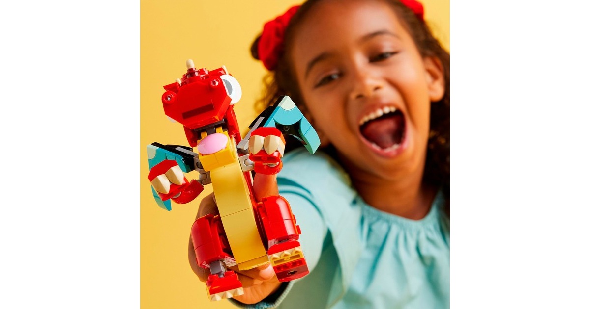 LEGO 31145 Creator 3-in-1 Roter Drache, Konstruktionsspielzeug