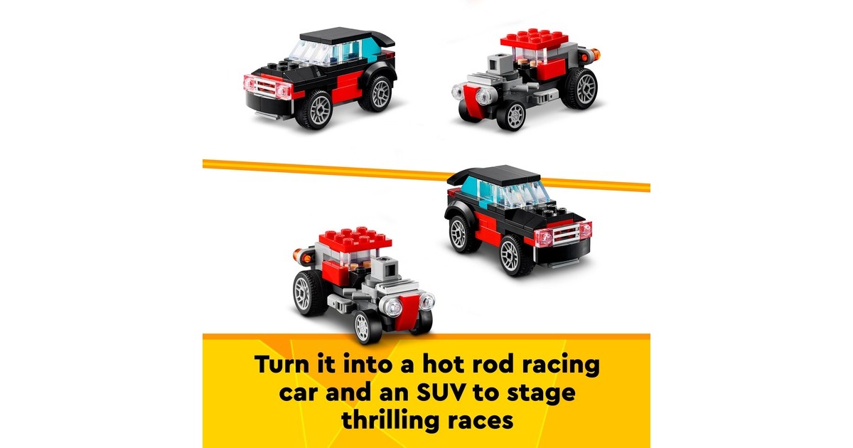 LEGO 31146 Creator 3-in-1 Tieflader mit Hubschrauber, Konstruktionsspielzeug