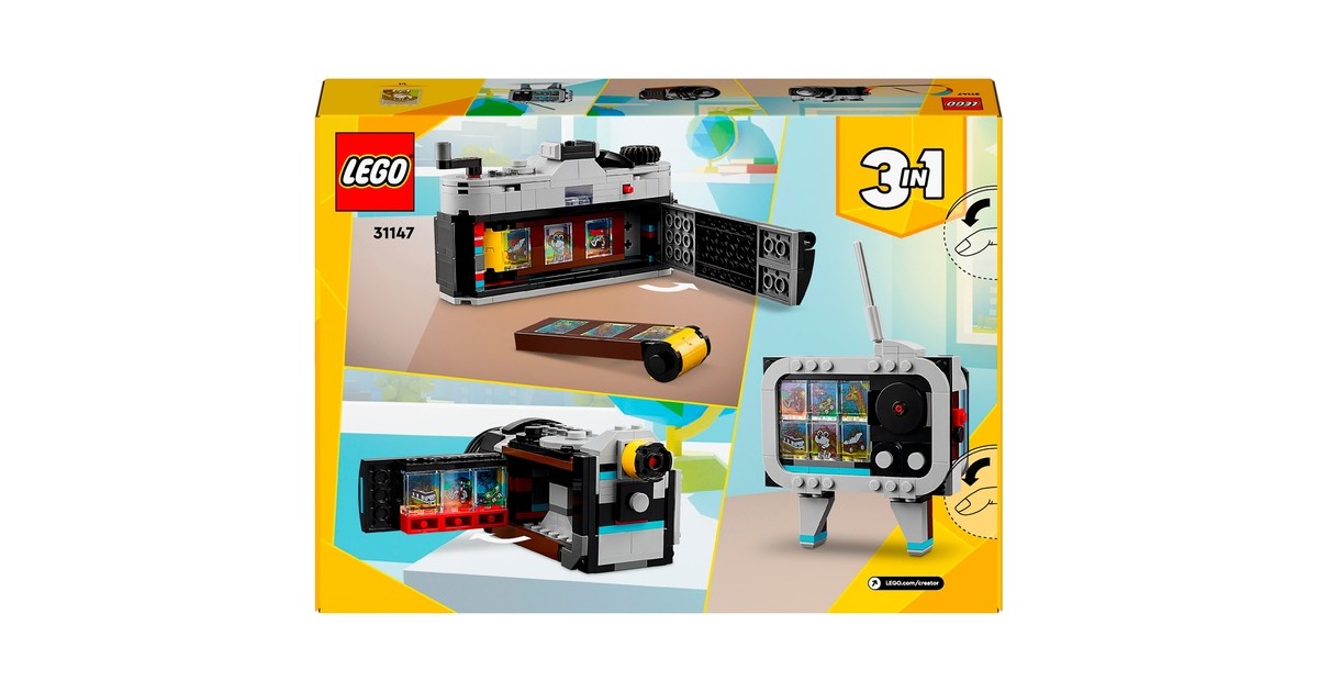 LEGO 31147 Creator 3-in-1 Retro Kamera, Konstruktionsspielzeug