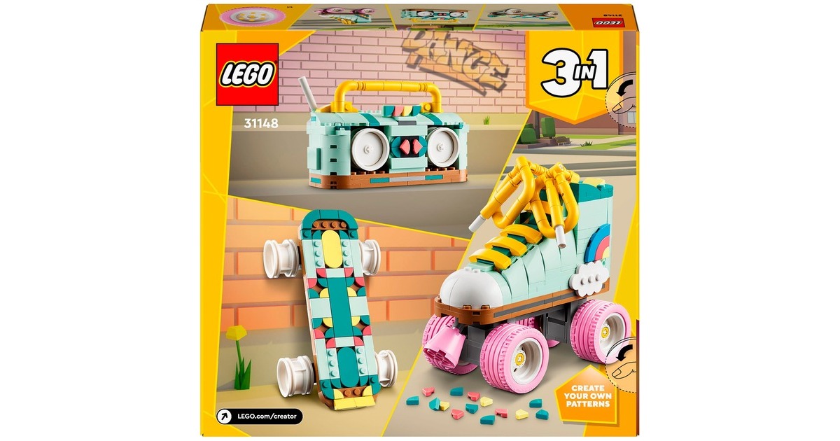 LEGO 31148 Creator 3-in-1 Rollschuh, Konstruktionsspielzeug
