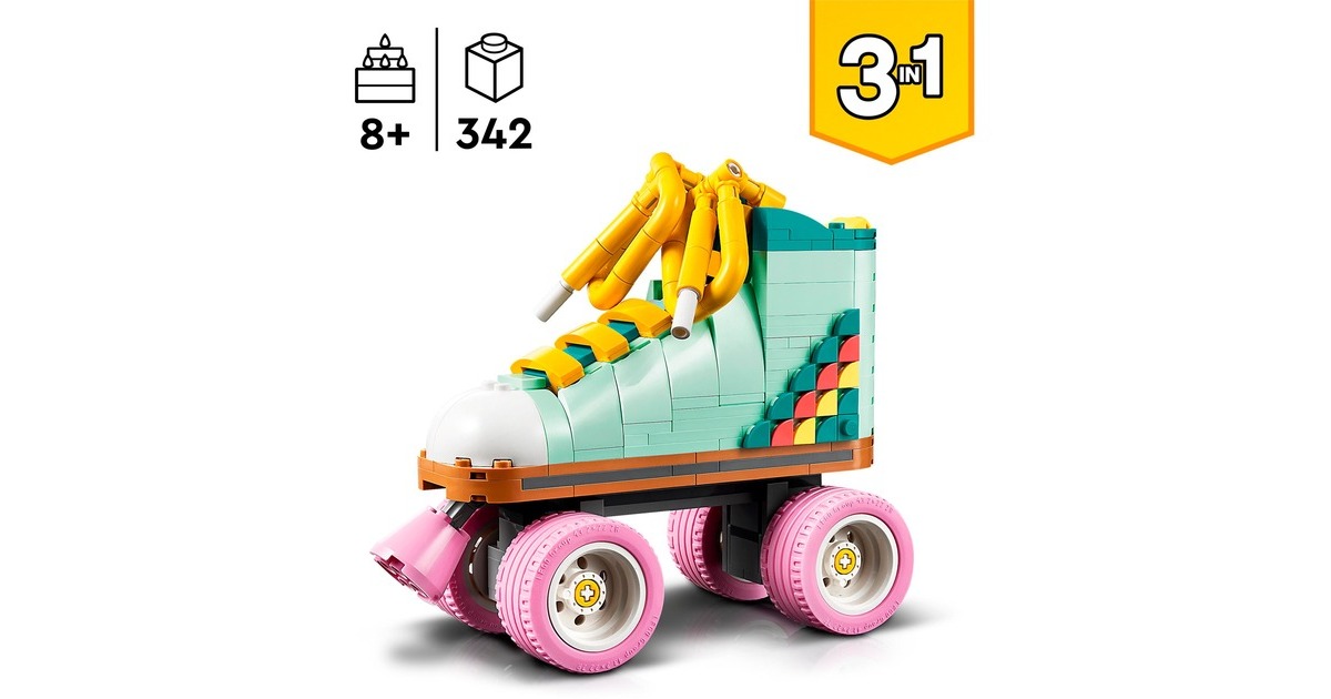 LEGO 31148 Creator 3-in-1 Rollschuh, Konstruktionsspielzeug