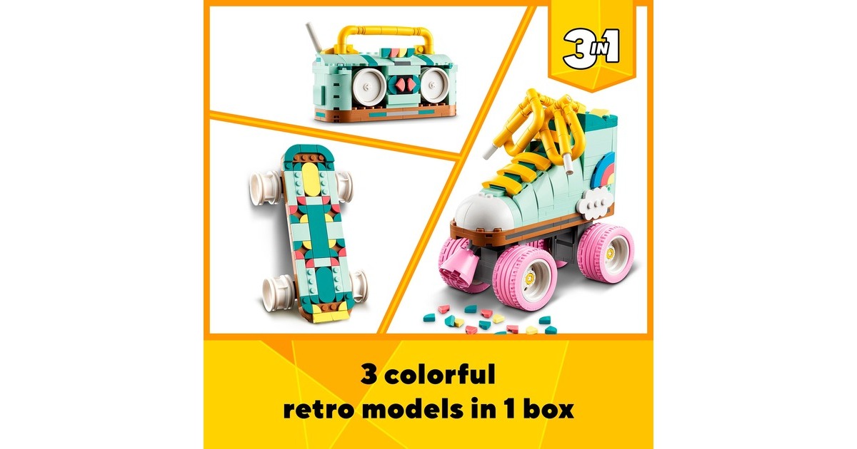 LEGO 31148 Creator 3-in-1 Rollschuh, Konstruktionsspielzeug