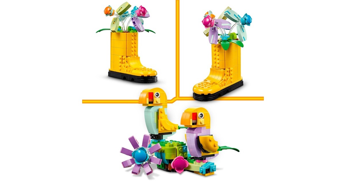 LEGO 31149 Creator 3-in-1 Gießkanne mit Blumen, Konstruktionsspielzeug
