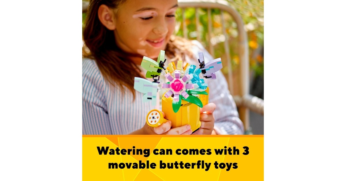 LEGO 31149 Creator 3-in-1 Gießkanne mit Blumen, Konstruktionsspielzeug