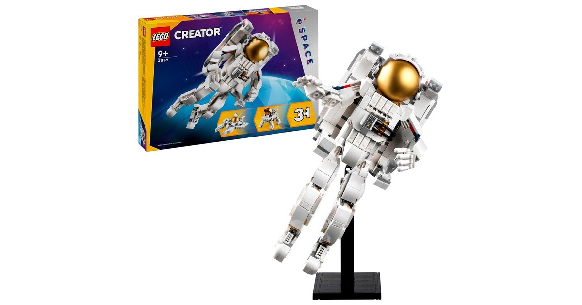 LEGO 31152 Creator 3-in-1 Astronaut im Weltraum, Konstruktionsspielzeug