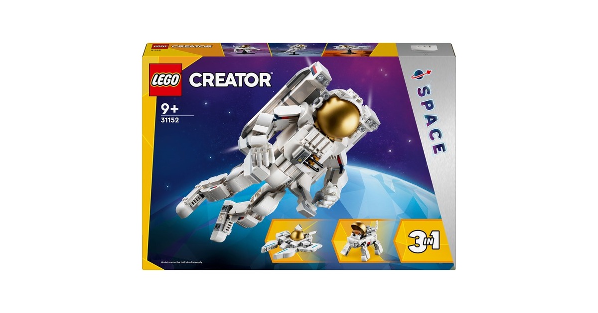 LEGO 31152 Creator 3-in-1 Astronaut im Weltraum, Konstruktionsspielzeug