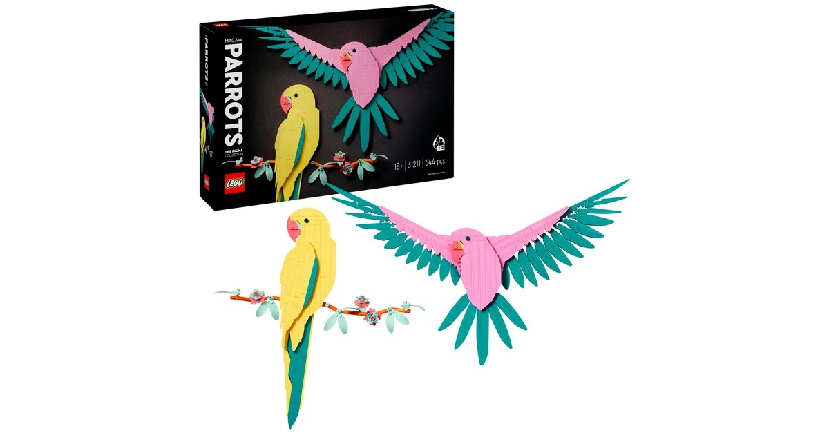 LEGO 31211 Art Die Fauna Kollektion - Aras, Konstruktionsspielzeug