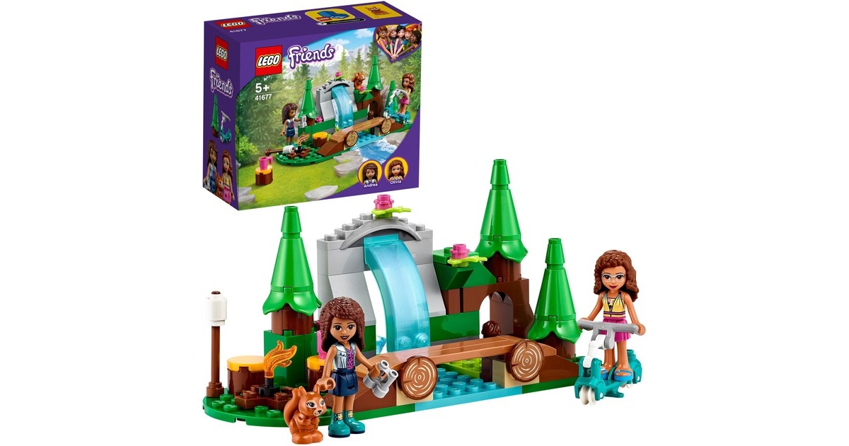 LEGO 41677 Friends Wasserfall im Wald, Konstruktionsspielzeug