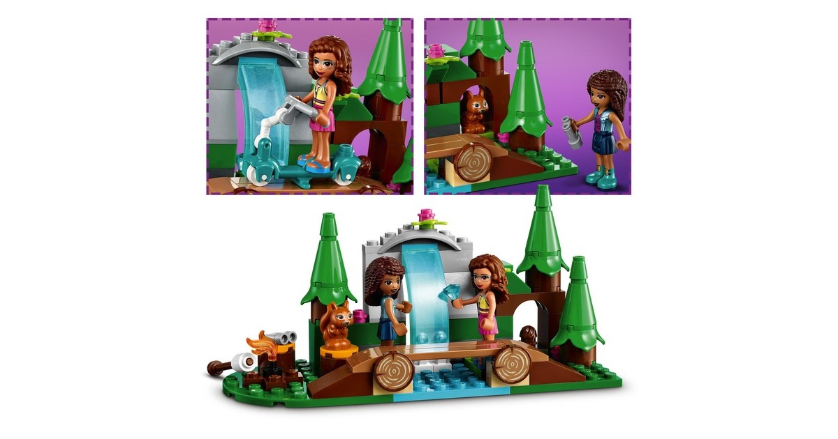 LEGO 41677 Friends Wasserfall im Wald, Konstruktionsspielzeug