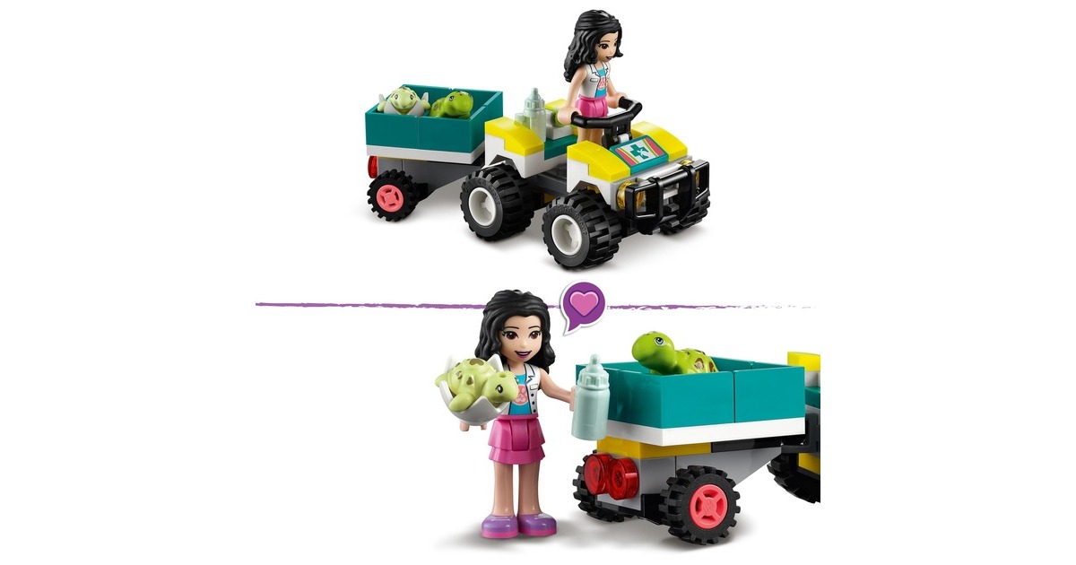 LEGO 41697 Friends Schildkröten-Rettungswagen, Konstruktionsspielzeug