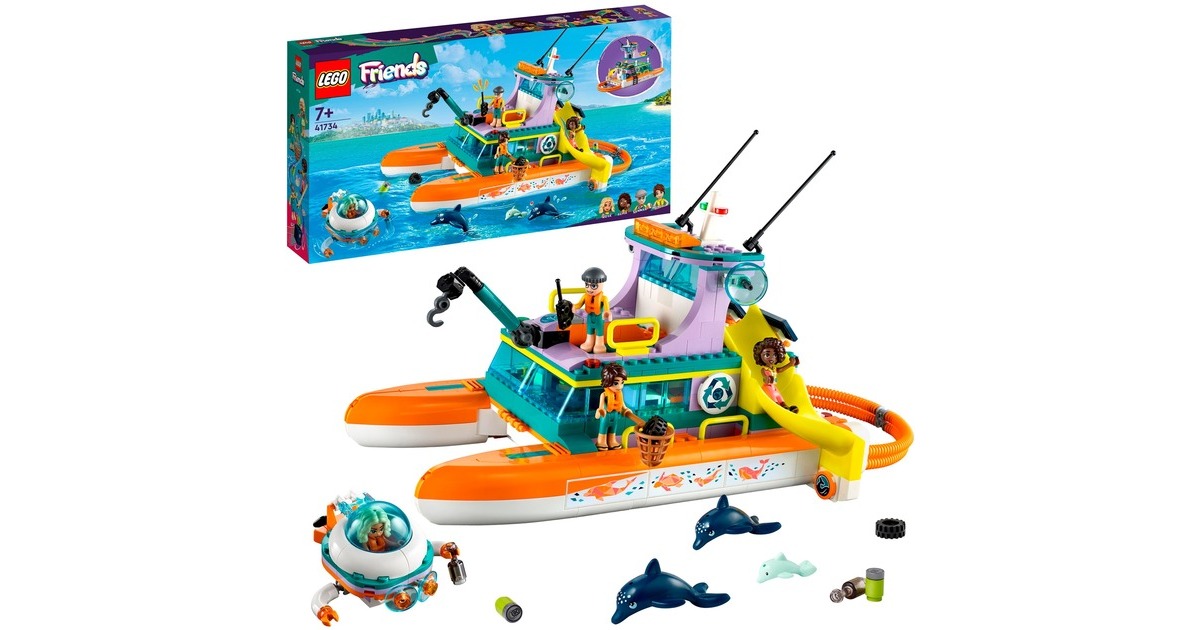 LEGO 41734 Friends Seerettungsboot, Konstruktionsspielzeug