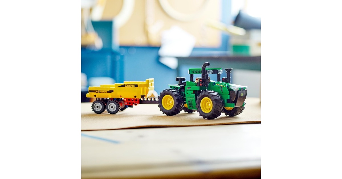 LEGO 42136 Technic John Deere 9620R 4WD Traktor, Konstruktionsspielzeug(Mit Anhänger)