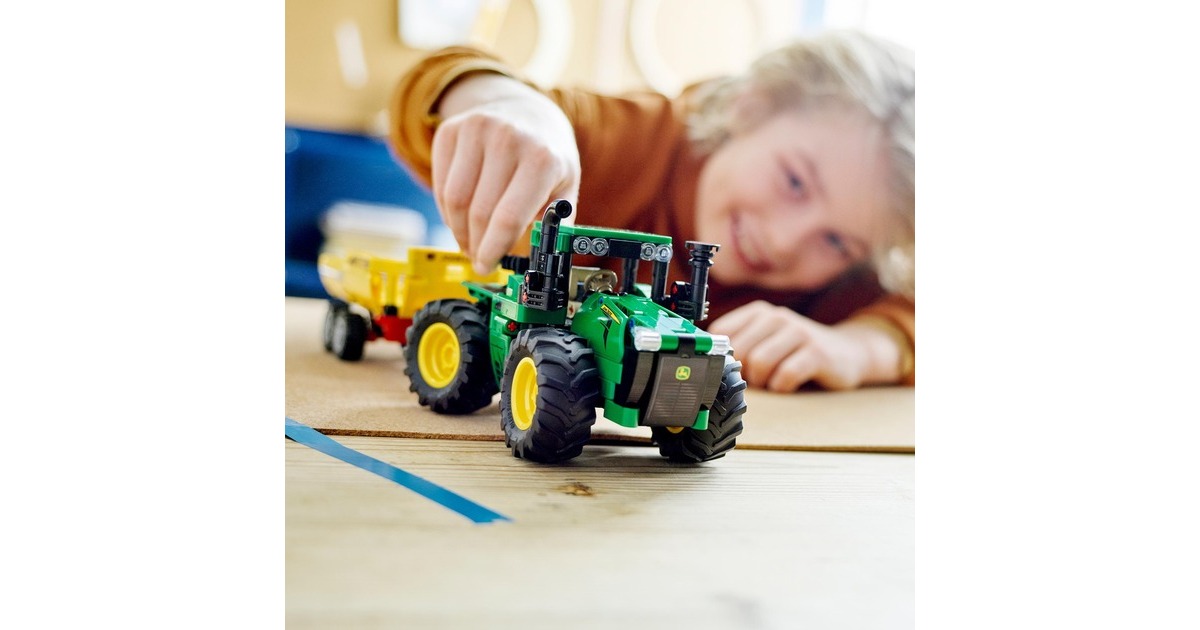 LEGO 42136 Technic John Deere 9620R 4WD Traktor, Konstruktionsspielzeug(Mit Anhänger)