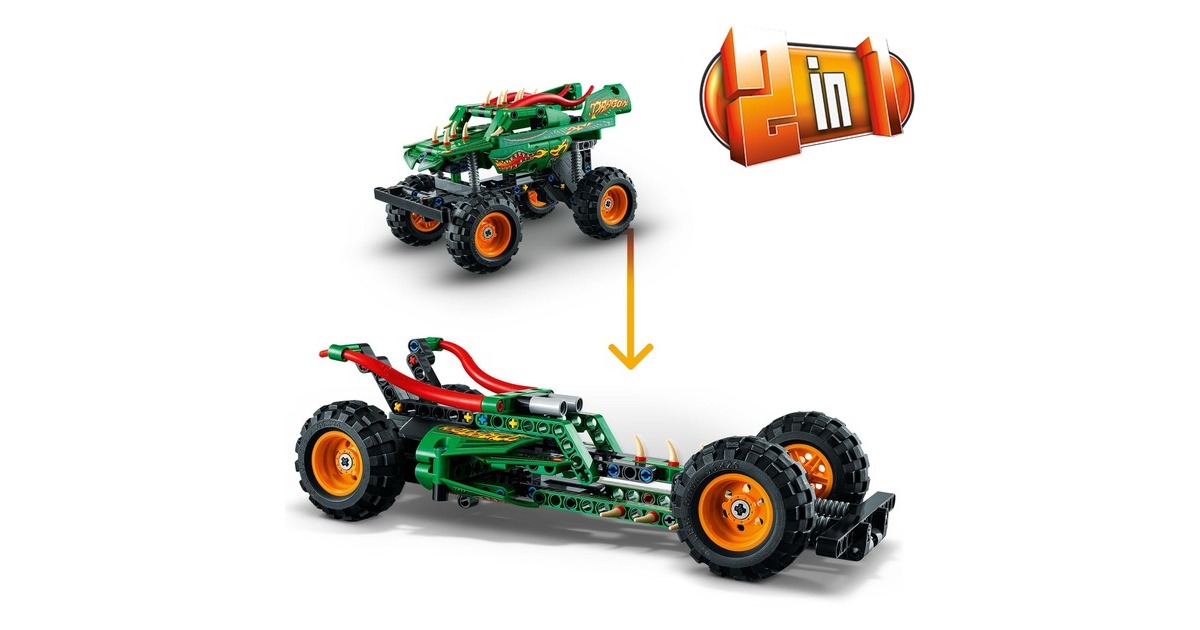 LEGO 42149 Technic Monster Jam Dragon, Konstruktionsspielzeug