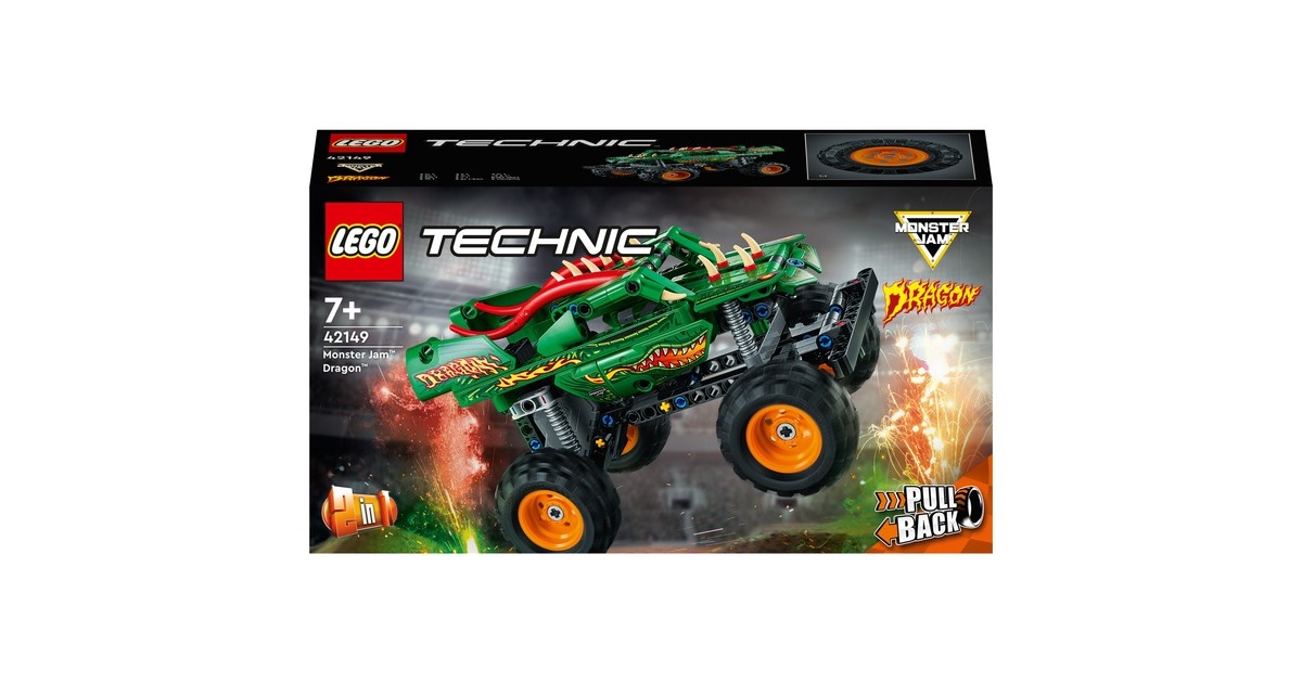 LEGO 42149 Technic Monster Jam Dragon, Konstruktionsspielzeug