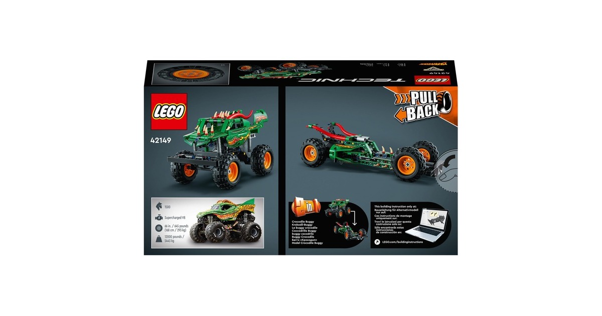 LEGO 42149 Technic Monster Jam Dragon, Konstruktionsspielzeug