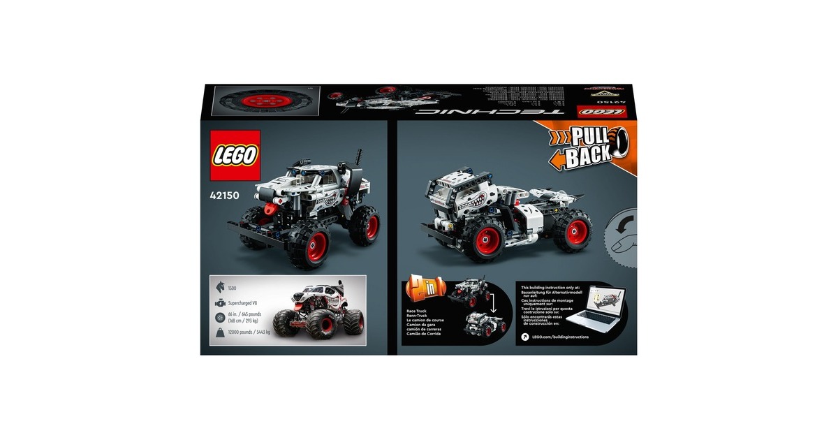 LEGO 42150 Technic Monster Jam Monster Mutt Dalmatian, Konstruktionsspielzeug