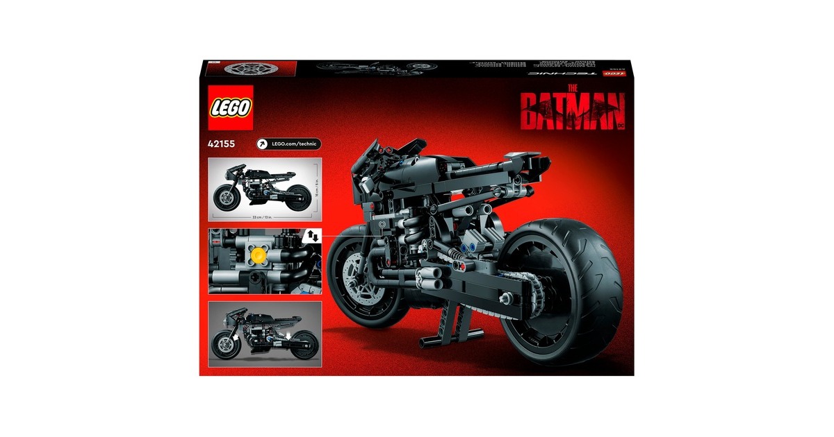 LEGO 42155 Technic The Batman - Batcycle, Konstruktionsspielzeug