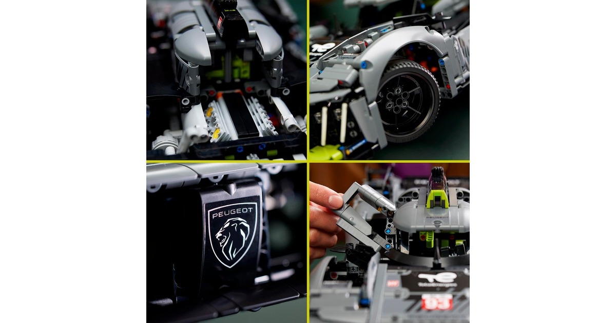 LEGO 42156 Technic PEUGEOT 9X8 24H Le Mans Hybrid Hypercar, Konstruktionsspielzeug