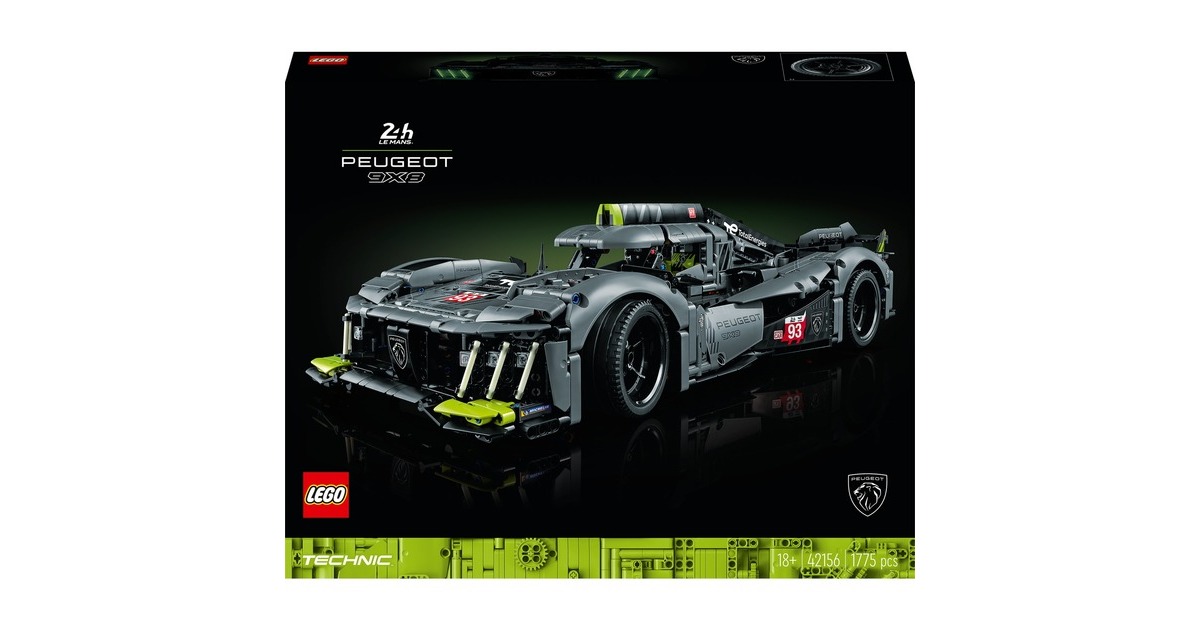 LEGO 42156 Technic PEUGEOT 9X8 24H Le Mans Hybrid Hypercar, Konstruktionsspielzeug