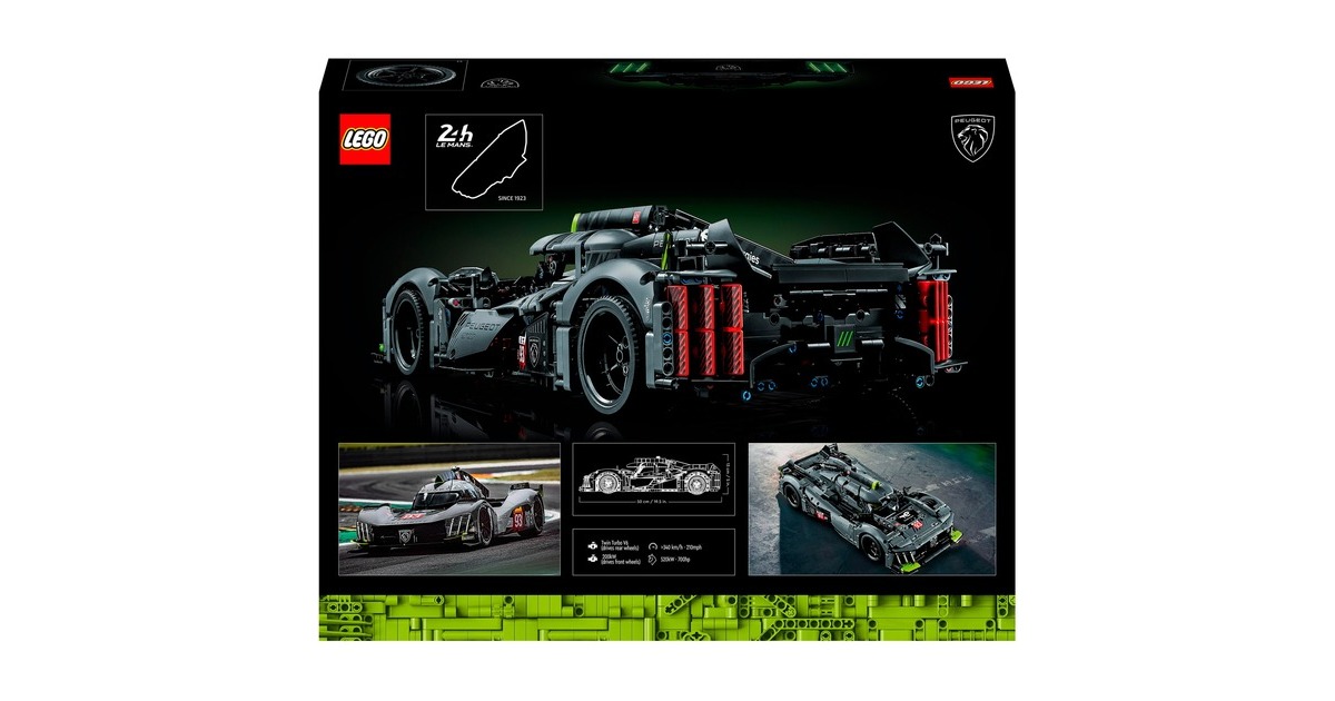 LEGO 42156 Technic PEUGEOT 9X8 24H Le Mans Hybrid Hypercar, Konstruktionsspielzeug