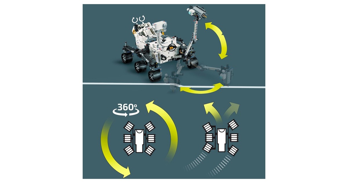 LEGO 42158 Technic NASA Mars-Rover Perseverance, Konstruktionsspielzeug