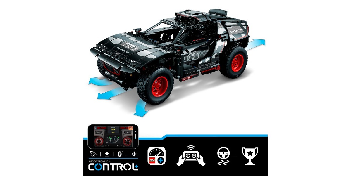 LEGO 42160 Technic Audi RS Q e-tron, Konstruktionsspielzeug(App-kontrollierter Geländewagen)