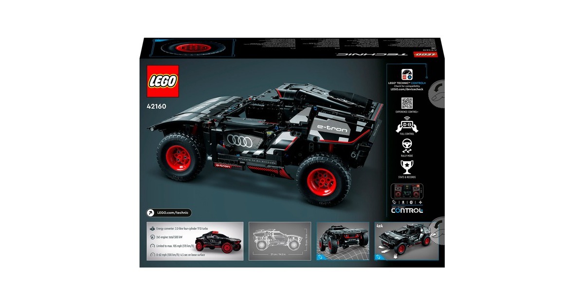 LEGO 42160 Technic Audi RS Q e-tron, Konstruktionsspielzeug(App-kontrollierter Geländewagen)