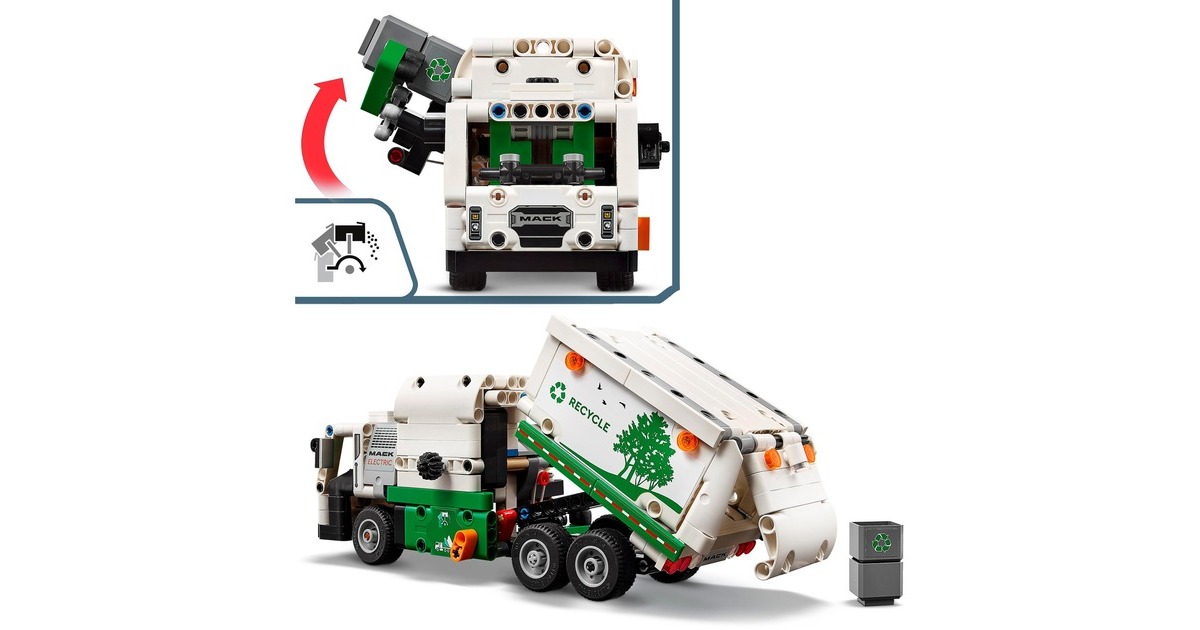 LEGO 42167 Technic Mack LR Electric Müllwagen, Konstruktionsspielzeug