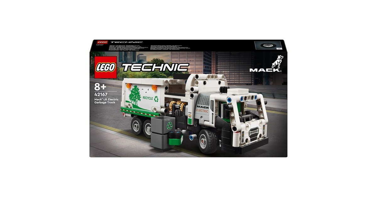LEGO 42167 Technic Mack LR Electric Müllwagen, Konstruktionsspielzeug