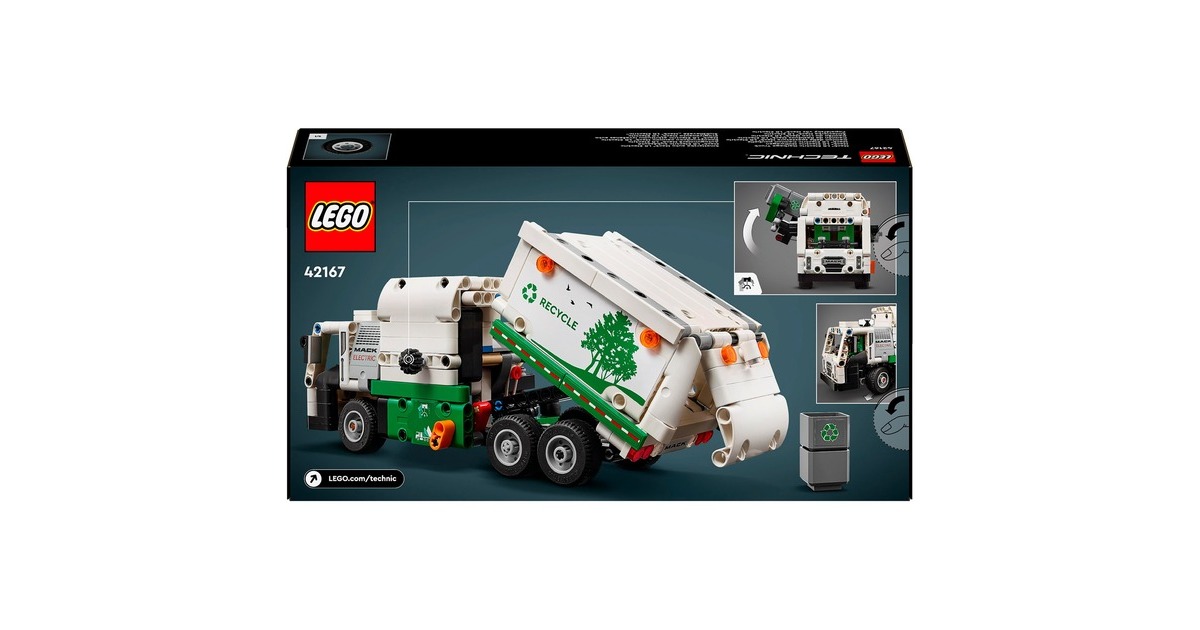 LEGO 42167 Technic Mack LR Electric Müllwagen, Konstruktionsspielzeug