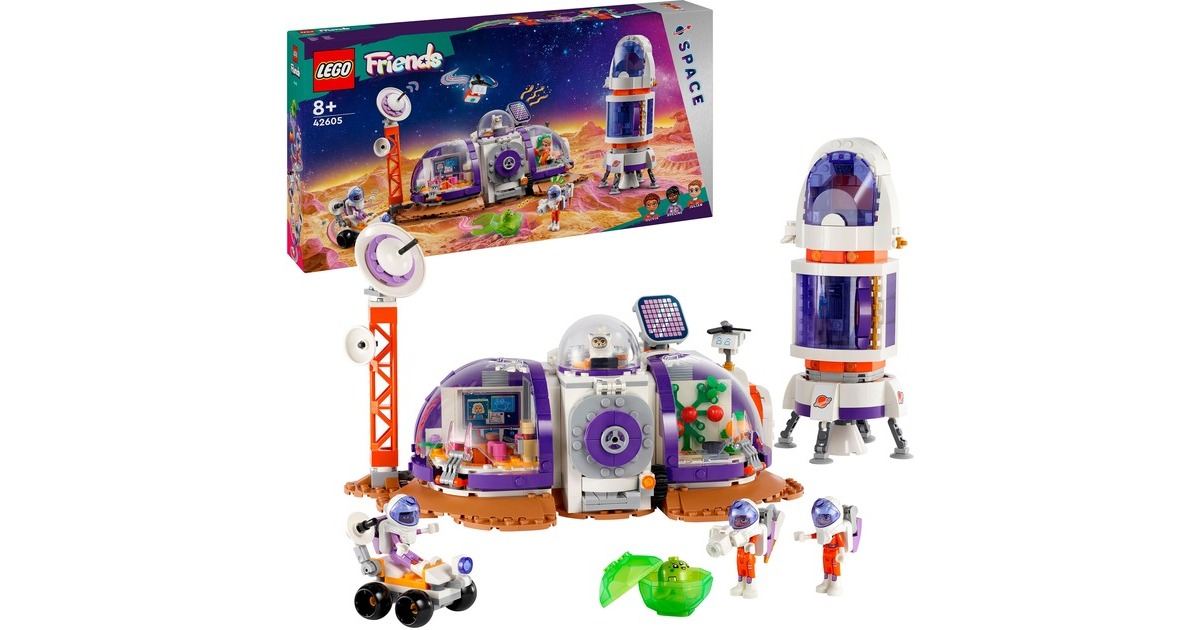 LEGO 42605 Friends Mars-Raumbasis mit Rakete, Konstruktionsspielzeug