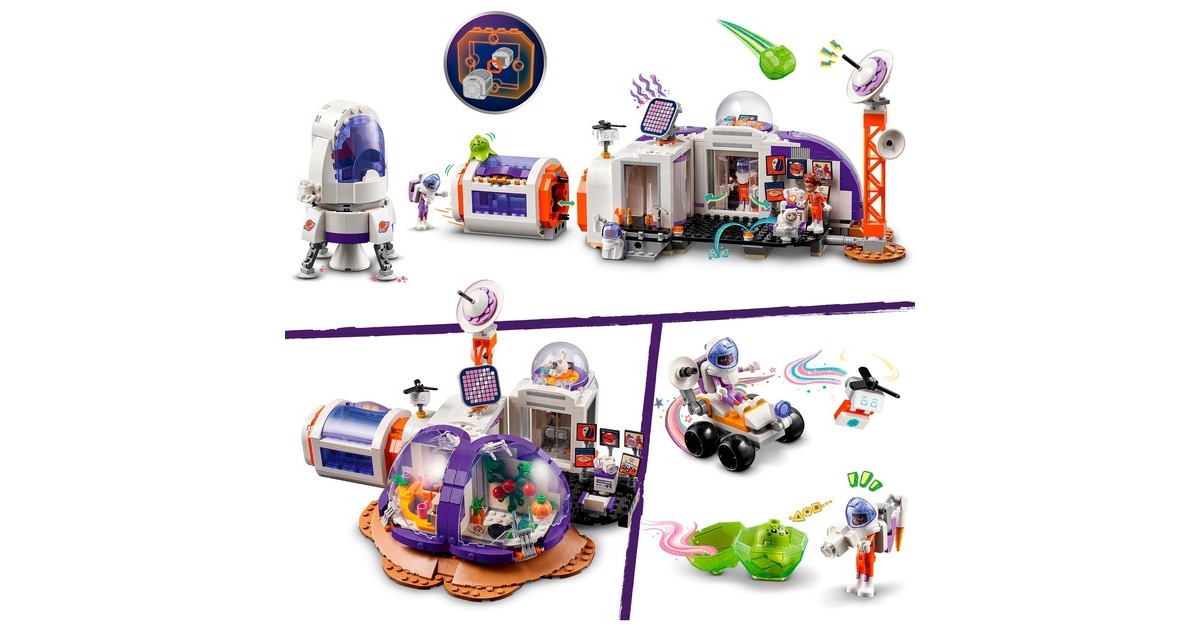 LEGO 42605 Friends Mars-Raumbasis mit Rakete, Konstruktionsspielzeug