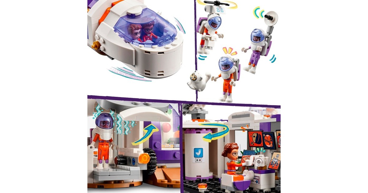 LEGO 42605 Friends Mars-Raumbasis mit Rakete, Konstruktionsspielzeug