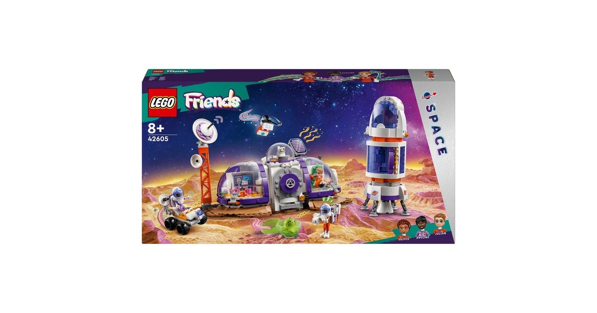 LEGO 42605 Friends Mars-Raumbasis mit Rakete, Konstruktionsspielzeug