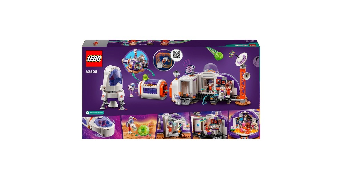 LEGO 42605 Friends Mars-Raumbasis mit Rakete, Konstruktionsspielzeug