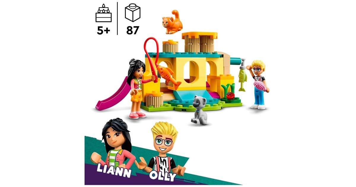 LEGO 42612 Friends Abenteuer auf dem Katzenspielplatz, Konstruktionsspielzeug