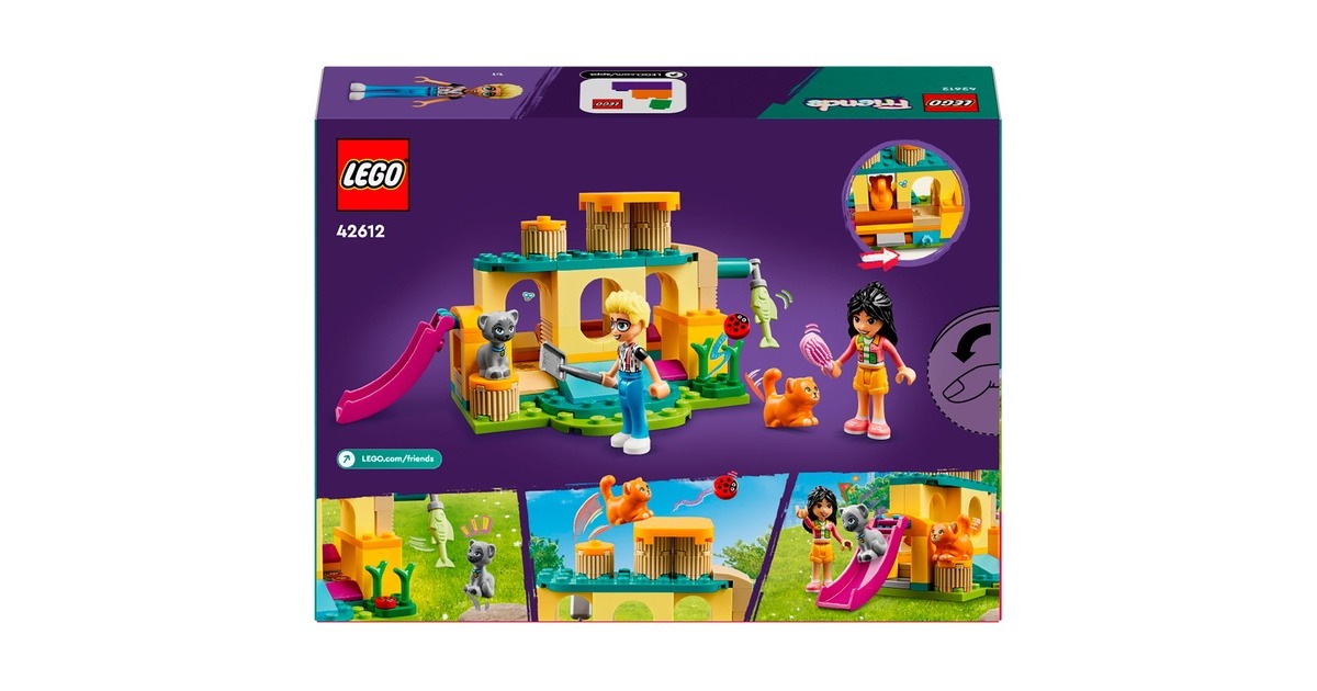 LEGO 42612 Friends Abenteuer auf dem Katzenspielplatz, Konstruktionsspielzeug