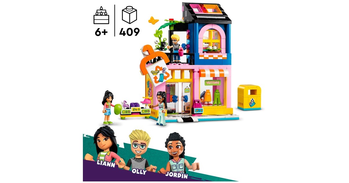 LEGO 42614 Friends Vintage-Modegeschäft, Konstruktionsspielzeug