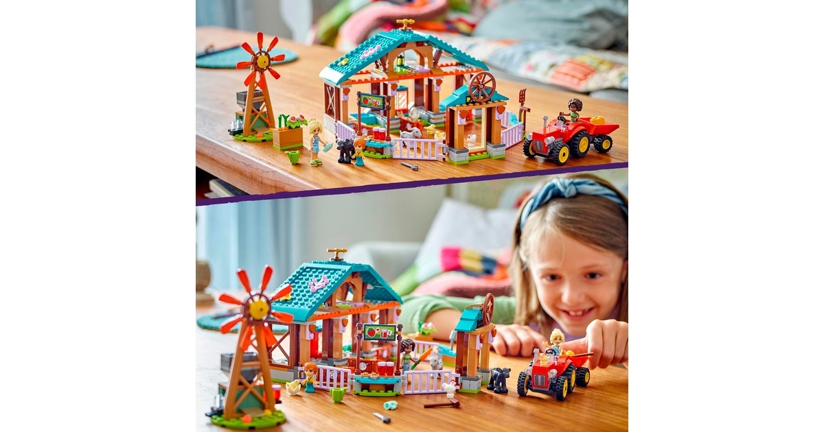 LEGO 42617 Friends Auffangstation für Farmtiere, Konstruktionsspielzeug