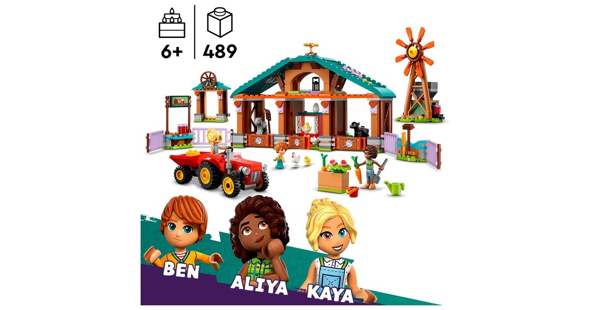 LEGO 42617 Friends Auffangstation für Farmtiere, Konstruktionsspielzeug