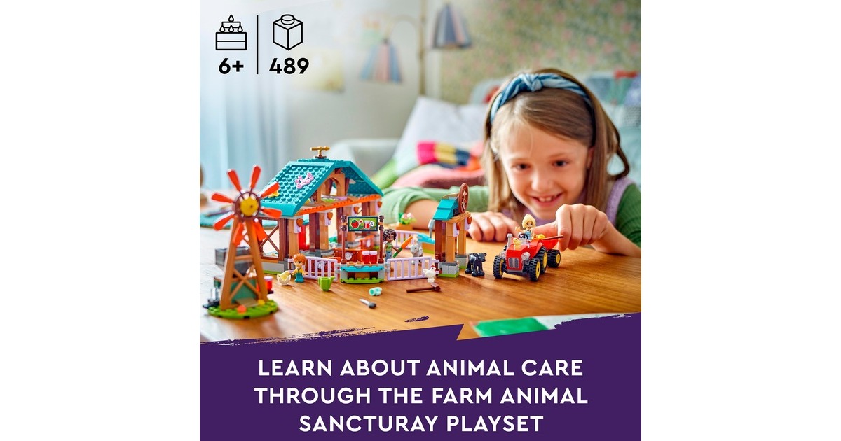 LEGO 42617 Friends Auffangstation für Farmtiere, Konstruktionsspielzeug