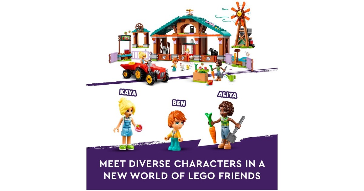 LEGO 42617 Friends Auffangstation für Farmtiere, Konstruktionsspielzeug