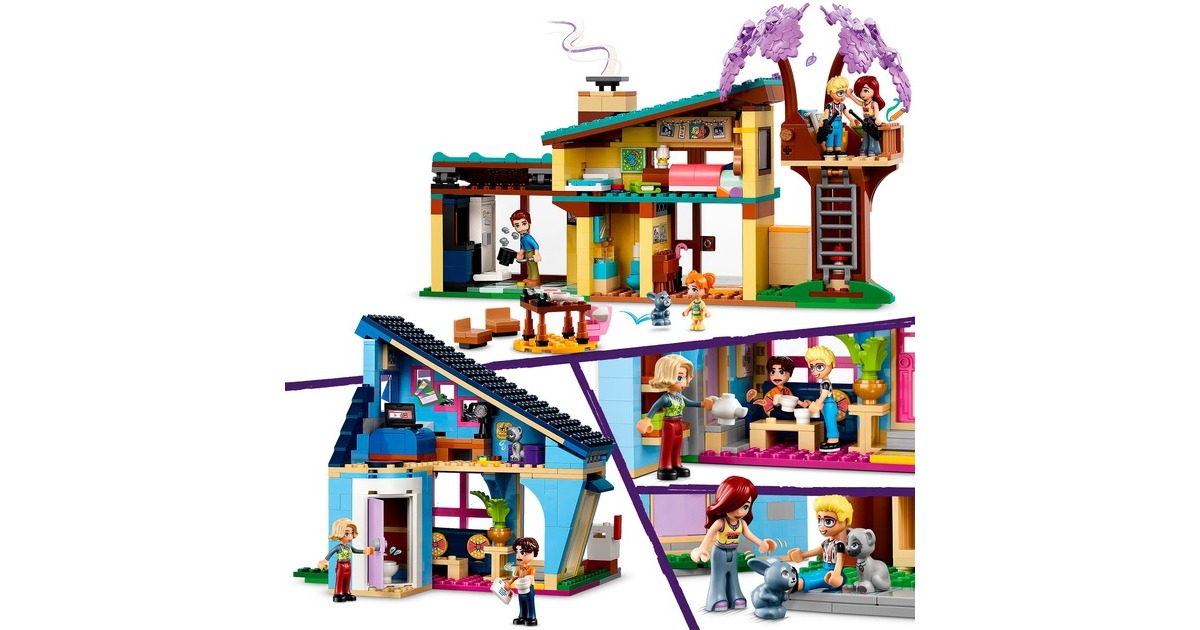 LEGO 42620 Friends Ollys und Paisleys Familien Haus, Konstruktionsspielzeug