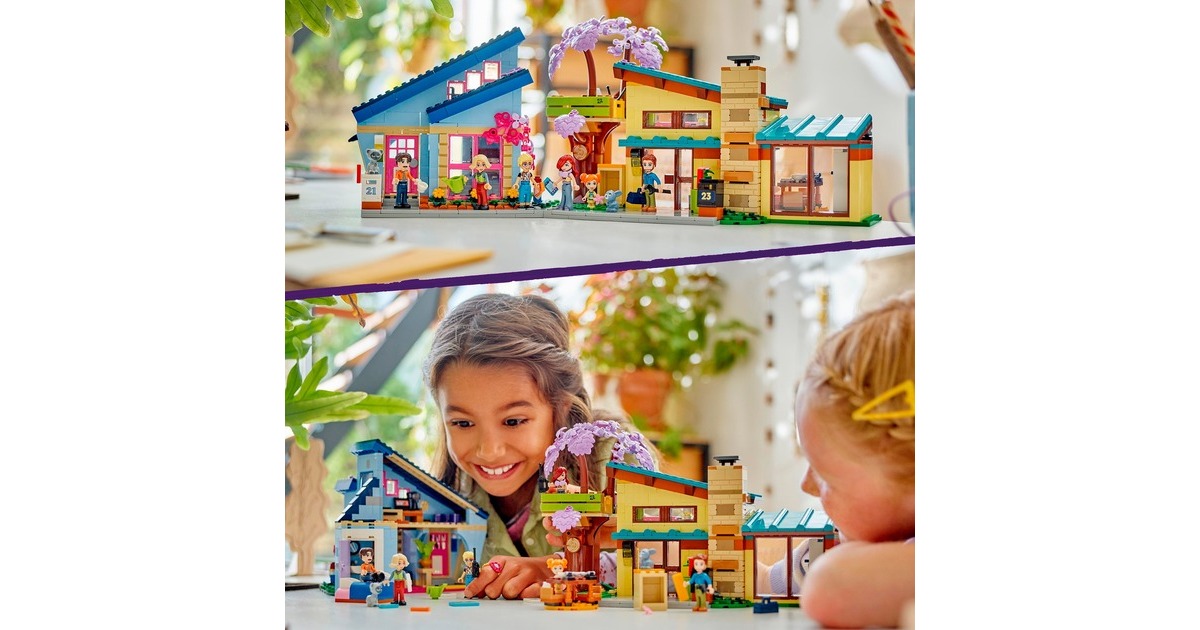 LEGO 42620 Friends Ollys und Paisleys Familien Haus, Konstruktionsspielzeug