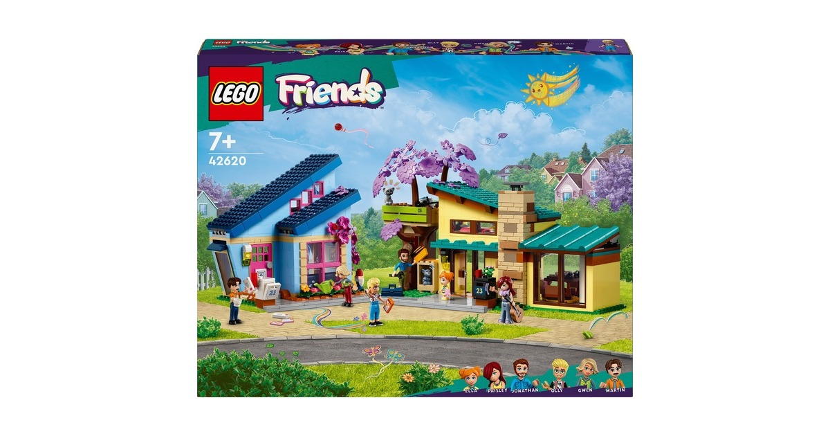 LEGO 42620 Friends Ollys und Paisleys Familien Haus, Konstruktionsspielzeug
