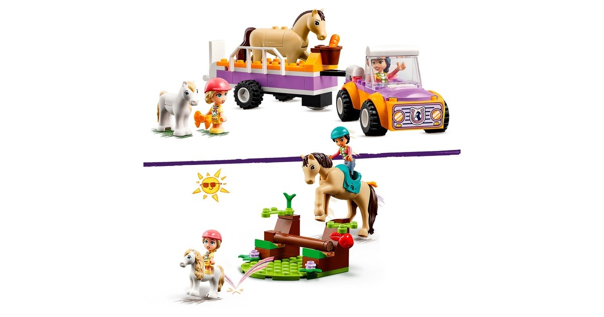 LEGO 42634 Friends Pferde- und Pony-Anhänger, Konstruktionsspielzeug