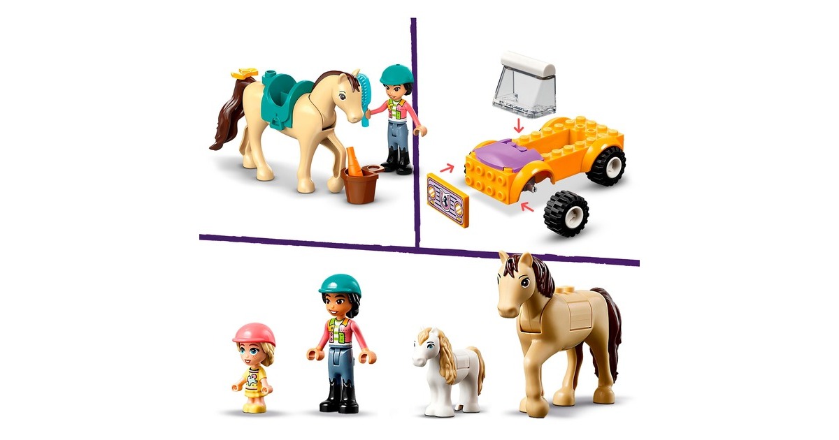LEGO 42634 Friends Pferde- und Pony-Anhänger, Konstruktionsspielzeug
