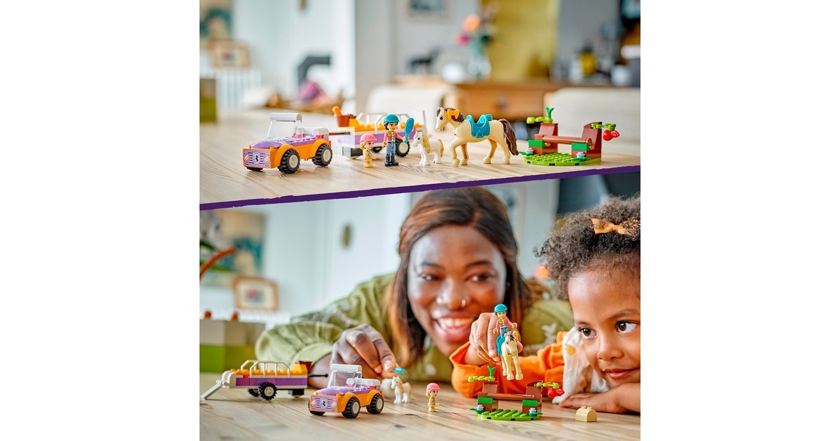LEGO 42634 Friends Pferde- und Pony-Anhänger, Konstruktionsspielzeug