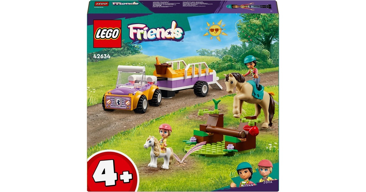 LEGO 42634 Friends Pferde- und Pony-Anhänger, Konstruktionsspielzeug